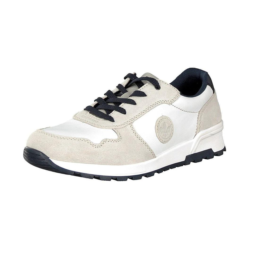 Rieker 15113-80 Thomas Mens Trainers - White Combination - Beales department store