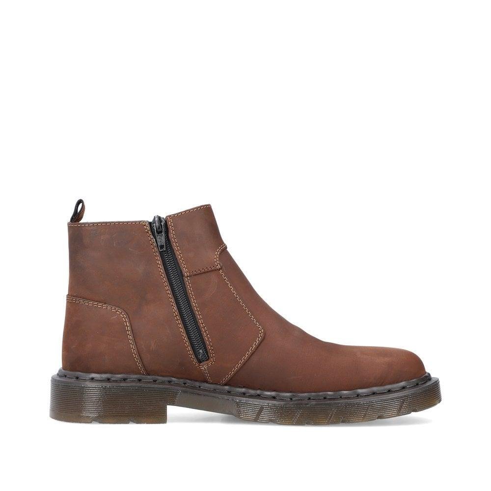Rieker 31650-23 Richard Mens Boots - Brown - Beales department store