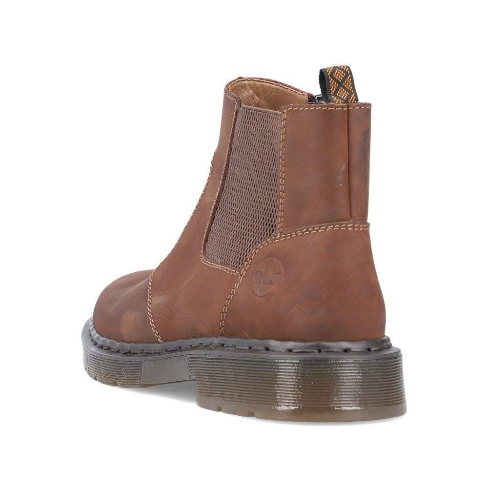 Rieker 31650-23 Richard Mens Boots - Brown - Beales department store
