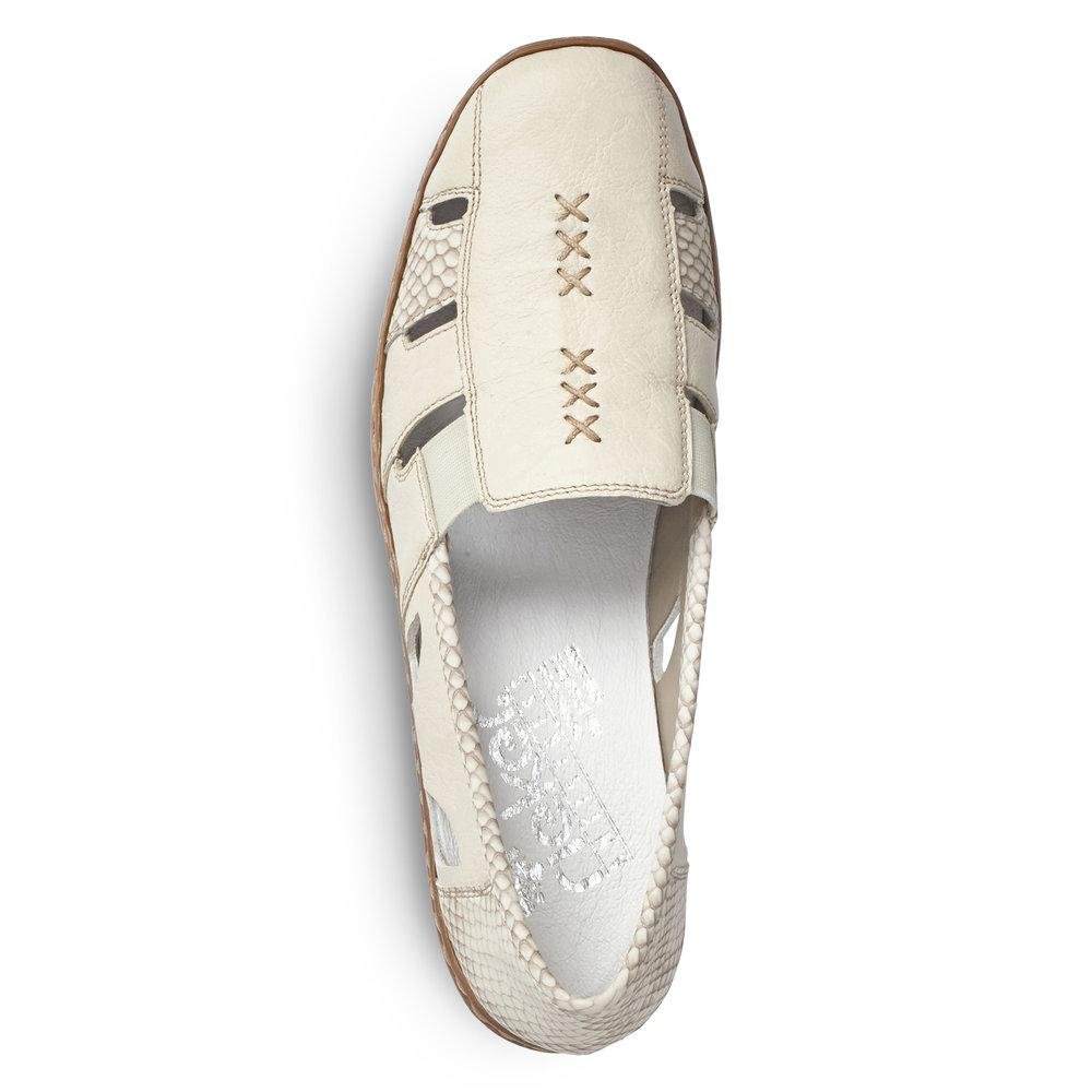 Rieker 41385-62 Ladies Doris Beige Slip On Shoes - Beales department store
