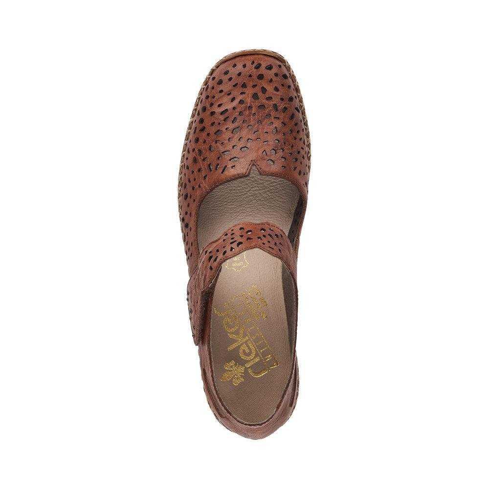 Rieker 41397-22 Ladies Doris Brown Slip On Shoes - Beales department store