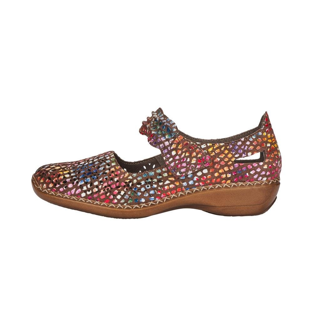 Rieker 413G7-90 Ladies Multi-Coloured Slip On Shoes - Beales department store