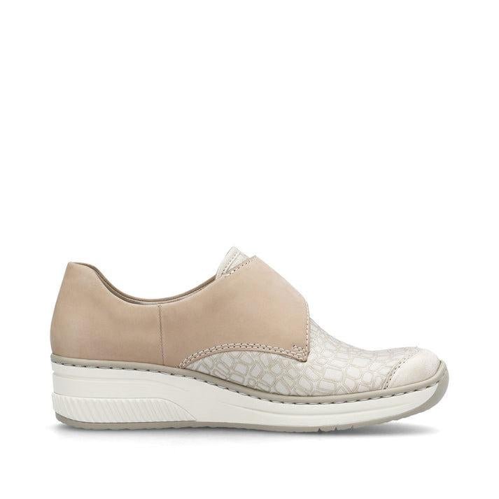 Rieker 487C0-60 Doris Womens Shoes- Beige - Beales department store