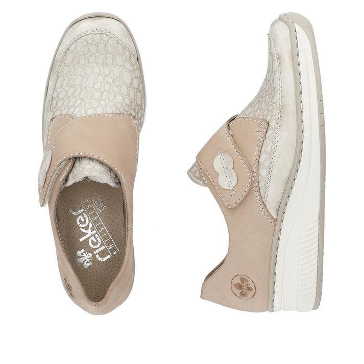 Rieker 487C0-60 Doris Womens Shoes- Beige - Beales department store