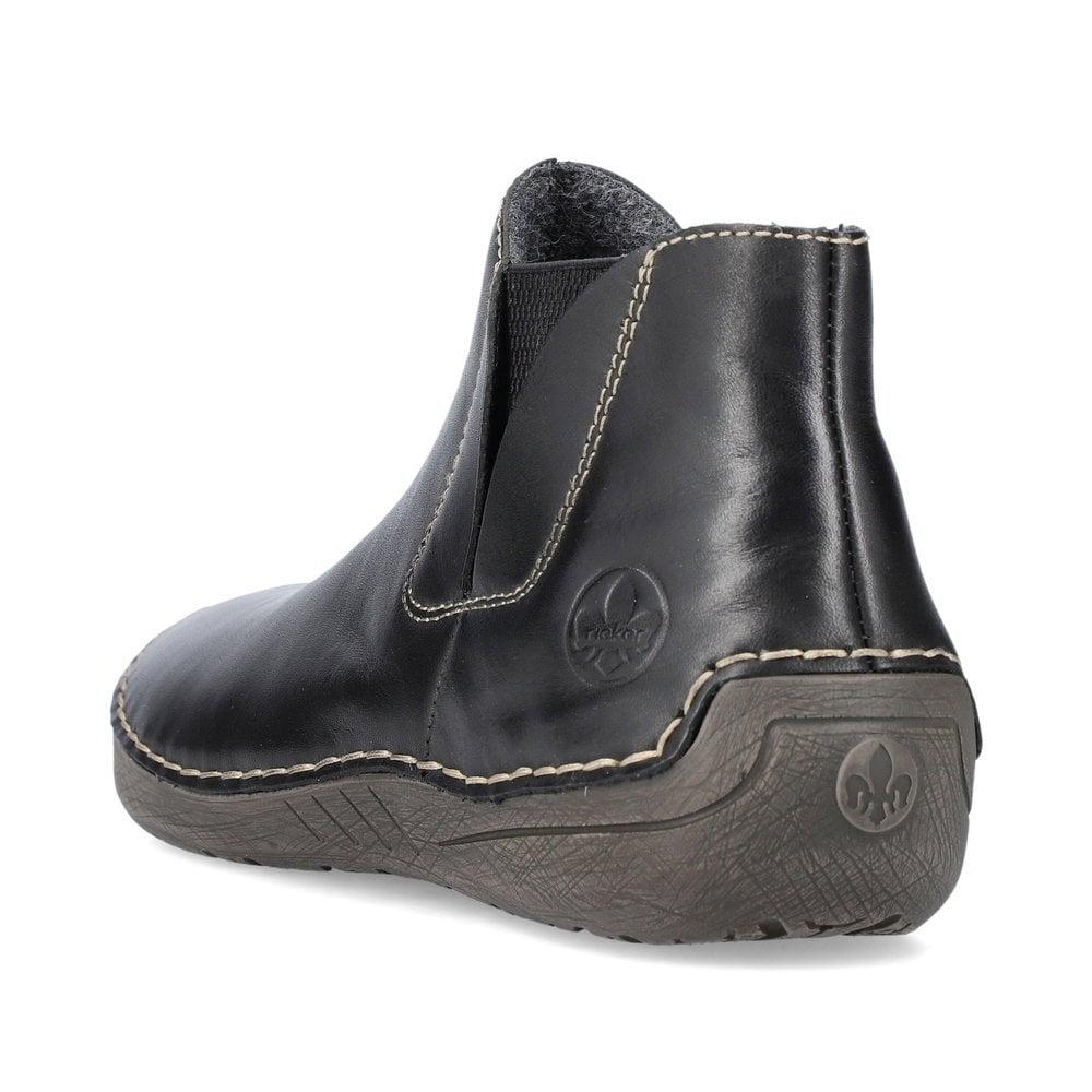 Rieker 52553-00 Angela Women's Boots - Black - Beales department store
