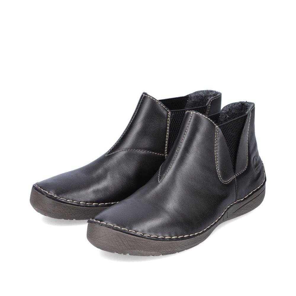 Rieker 52553-00 Angela Women's Boots - Black - Beales department store
