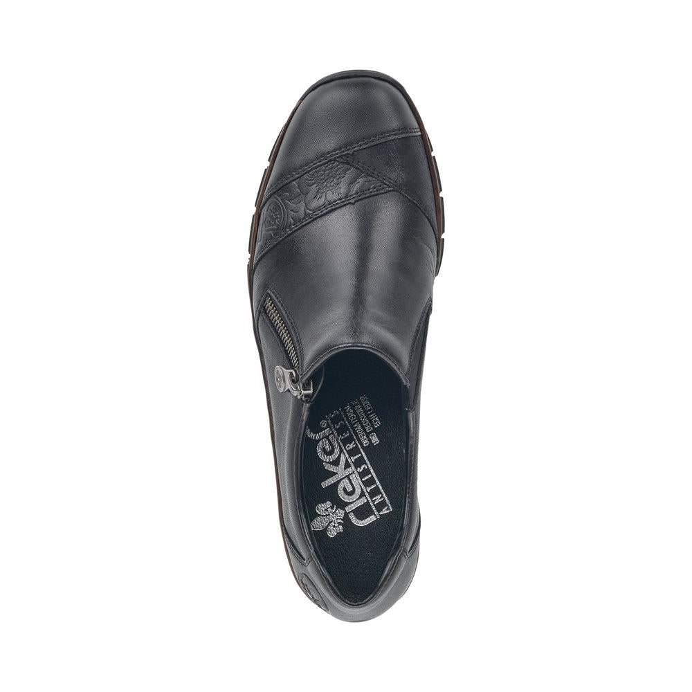 Rieker 53761-00 Ladies Black Shoes - Beales department store