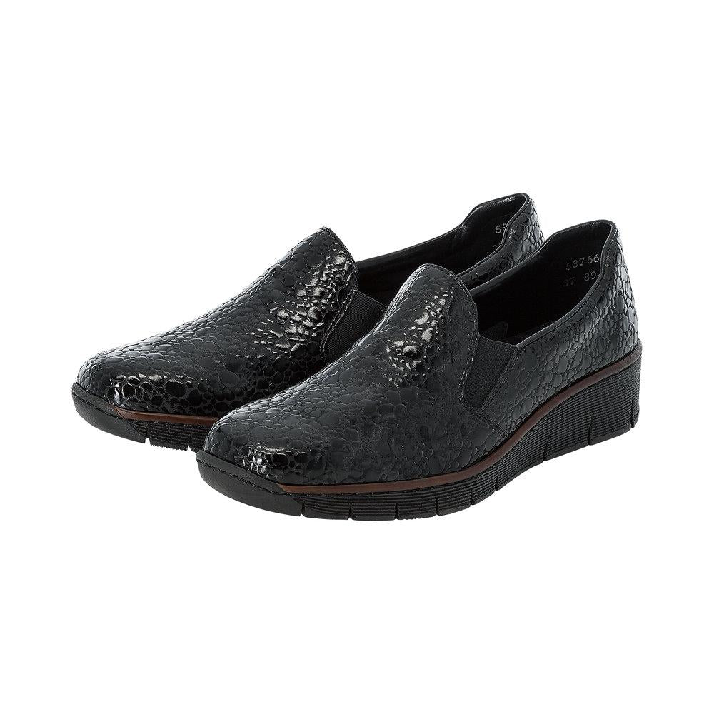 Rieker 53766-45 Ladies Grey Slip On Shoes - Beales department store