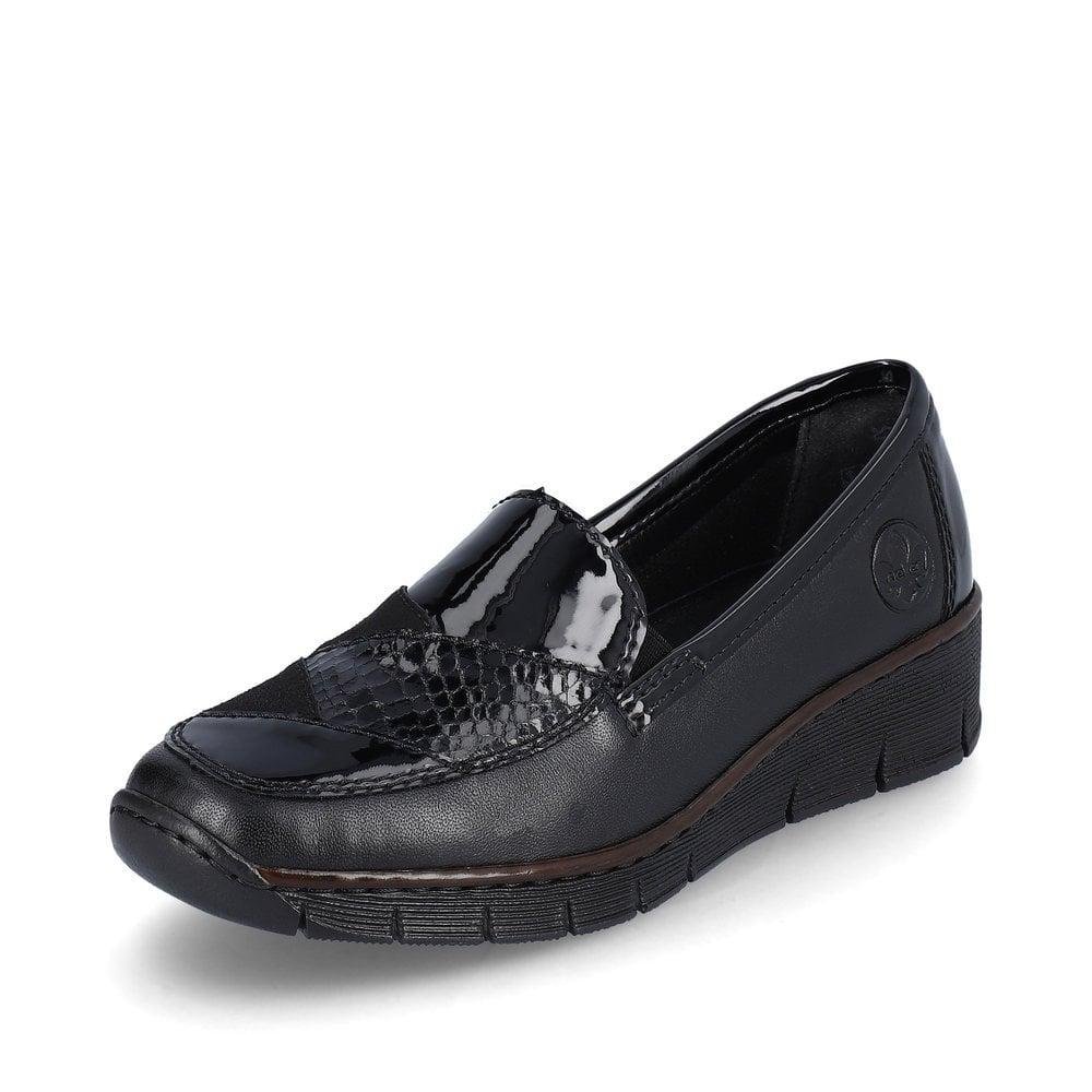 Rieker 53785-14 Doris Womens Shoes - Blue - Beales department store