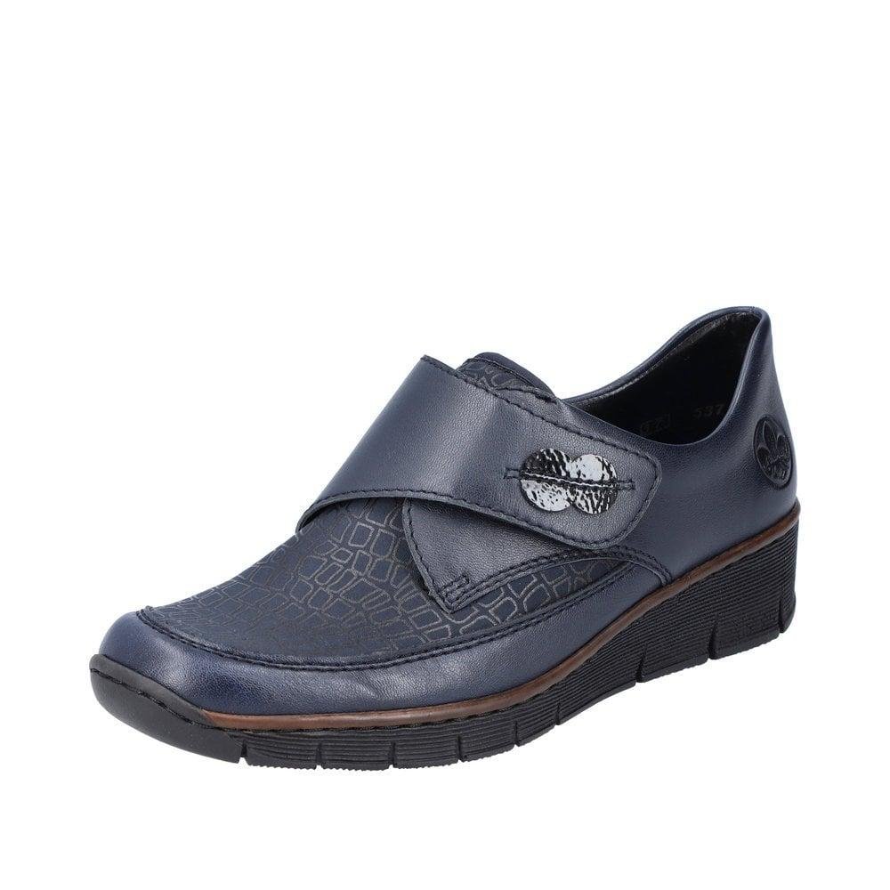 Rieker 537C0-14 Doris Womens Shoes - Blue - Beales department store