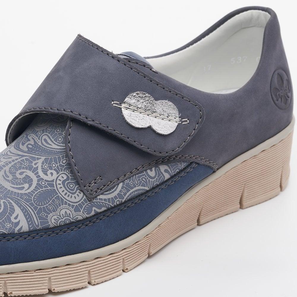 Rieker 537C0-15 Doris Womens Shoes - Blue - Beales department store