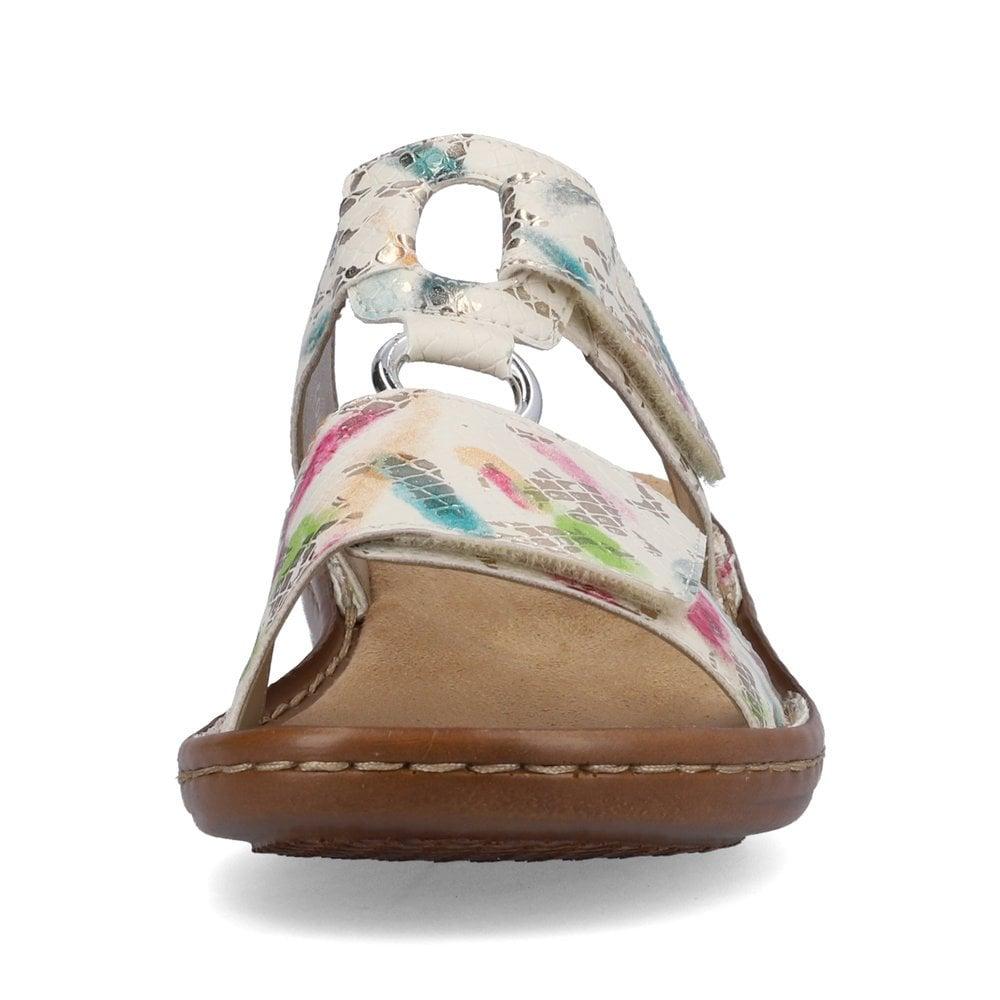 Rieker 608P9-92 Regina Womens Slip-On Sandals - Multi - Beales department store