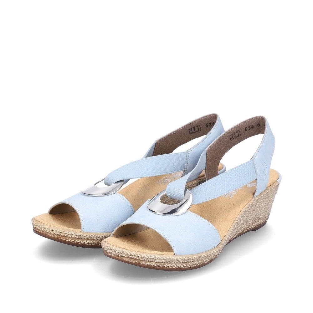 Rieker 624H6-10 Fanni Womens Sandals - Blue - Beales department store