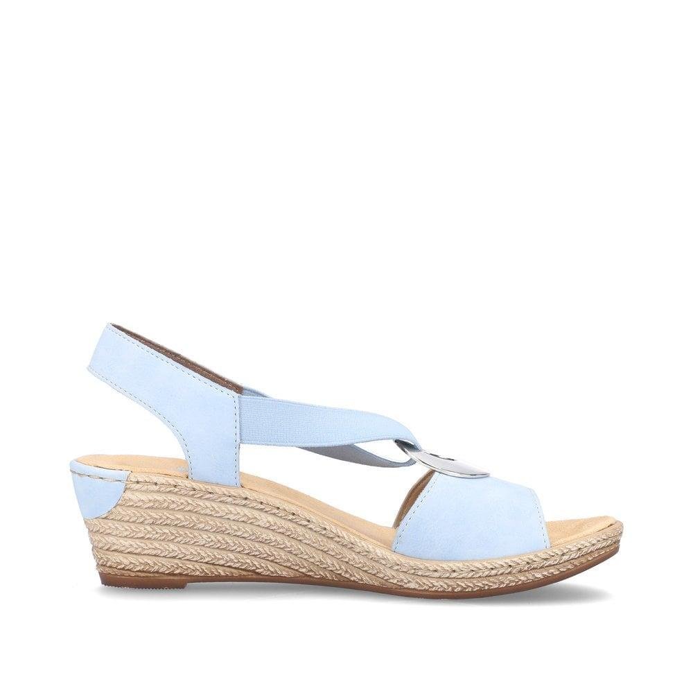 Rieker 624H6-10 Fanni Womens Sandals - Blue - Beales department store