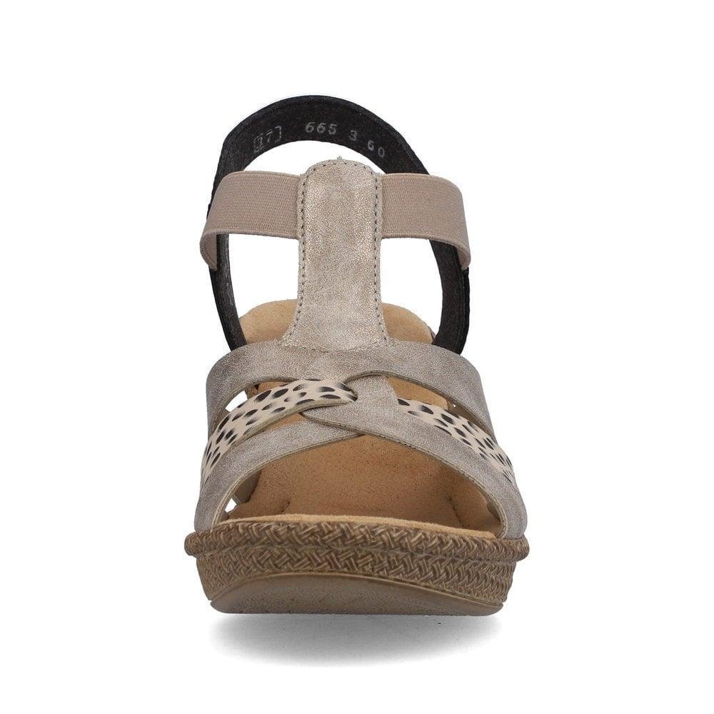 Rieker 665K3-60 Rabea Womens Sandals - Beige - Beales department store