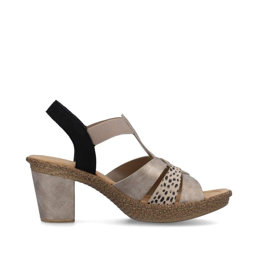 Rieker 665K3-60 Rabea Womens Sandals - Beige - Beales department store