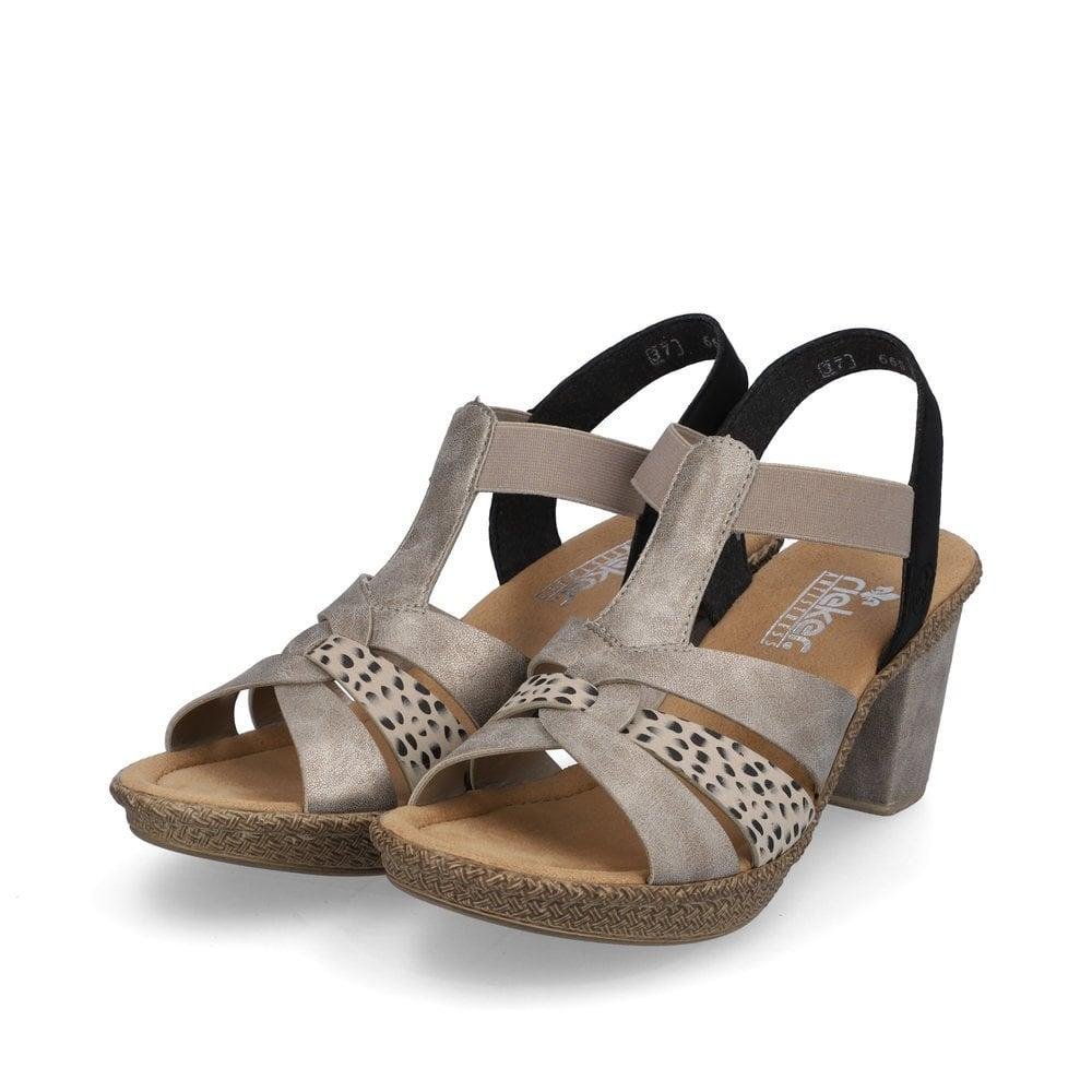 Rieker 665K3-60 Rabea Womens Sandals - Beige - Beales department store