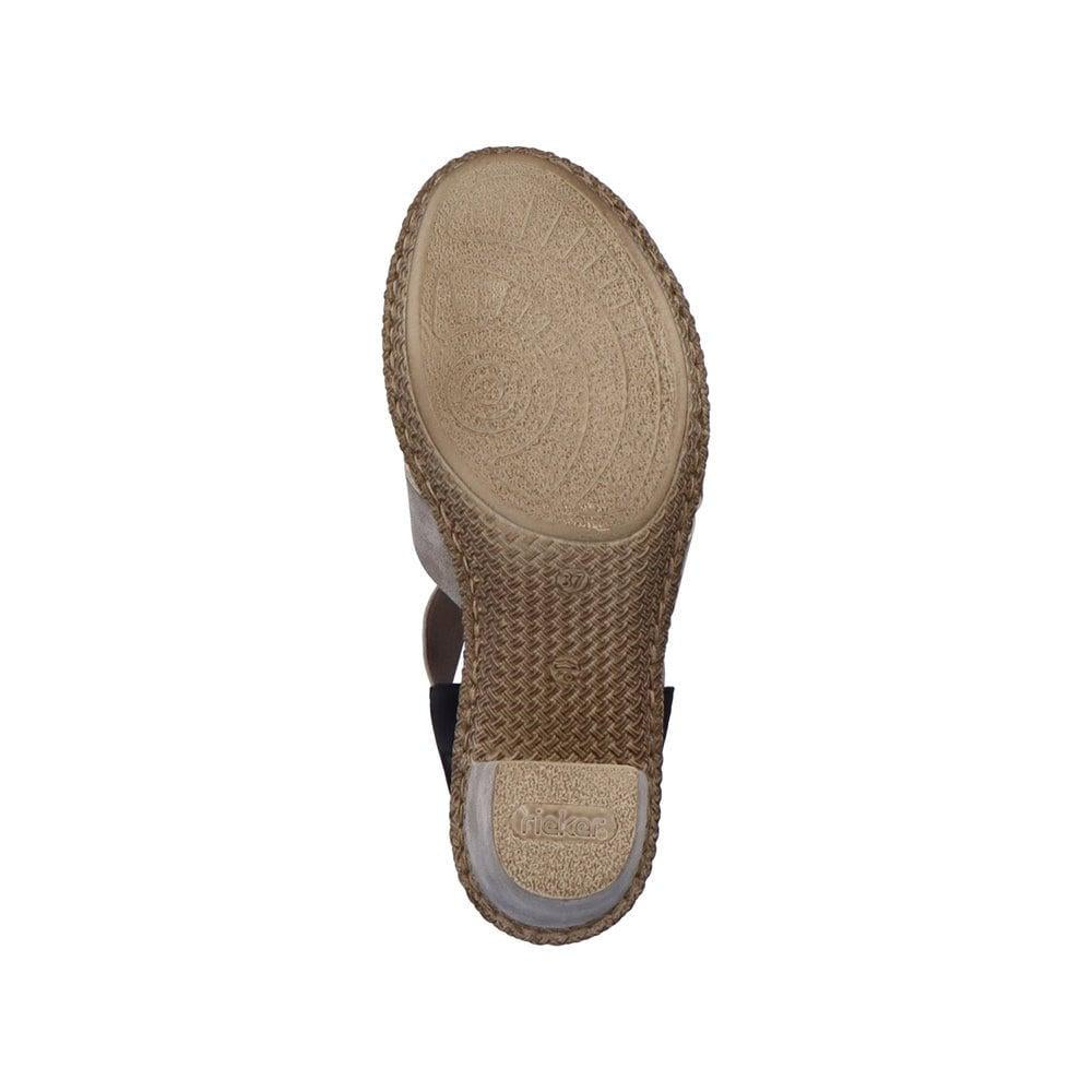 Rieker 665K3-60 Rabea Womens Sandals - Beige - Beales department store