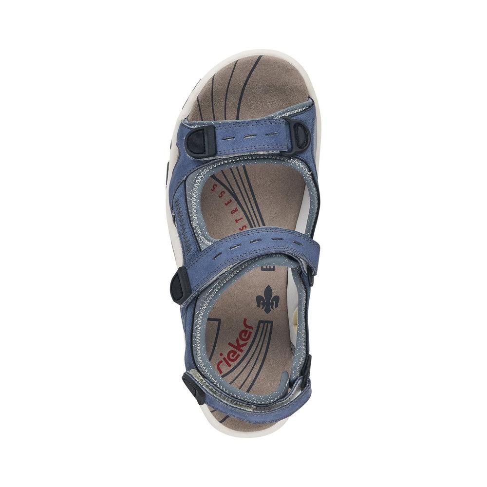Rieker 68874-14 Ladies Clara Blue Fastener Sandals - Size 3 (36) - Beales department store