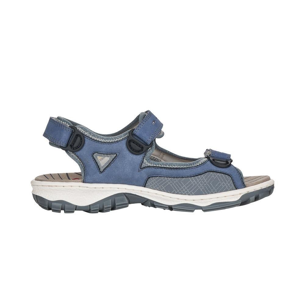 Rieker 68874-14 Ladies Clara Blue Fastener Sandals - Size 3 (36) - Beales department store