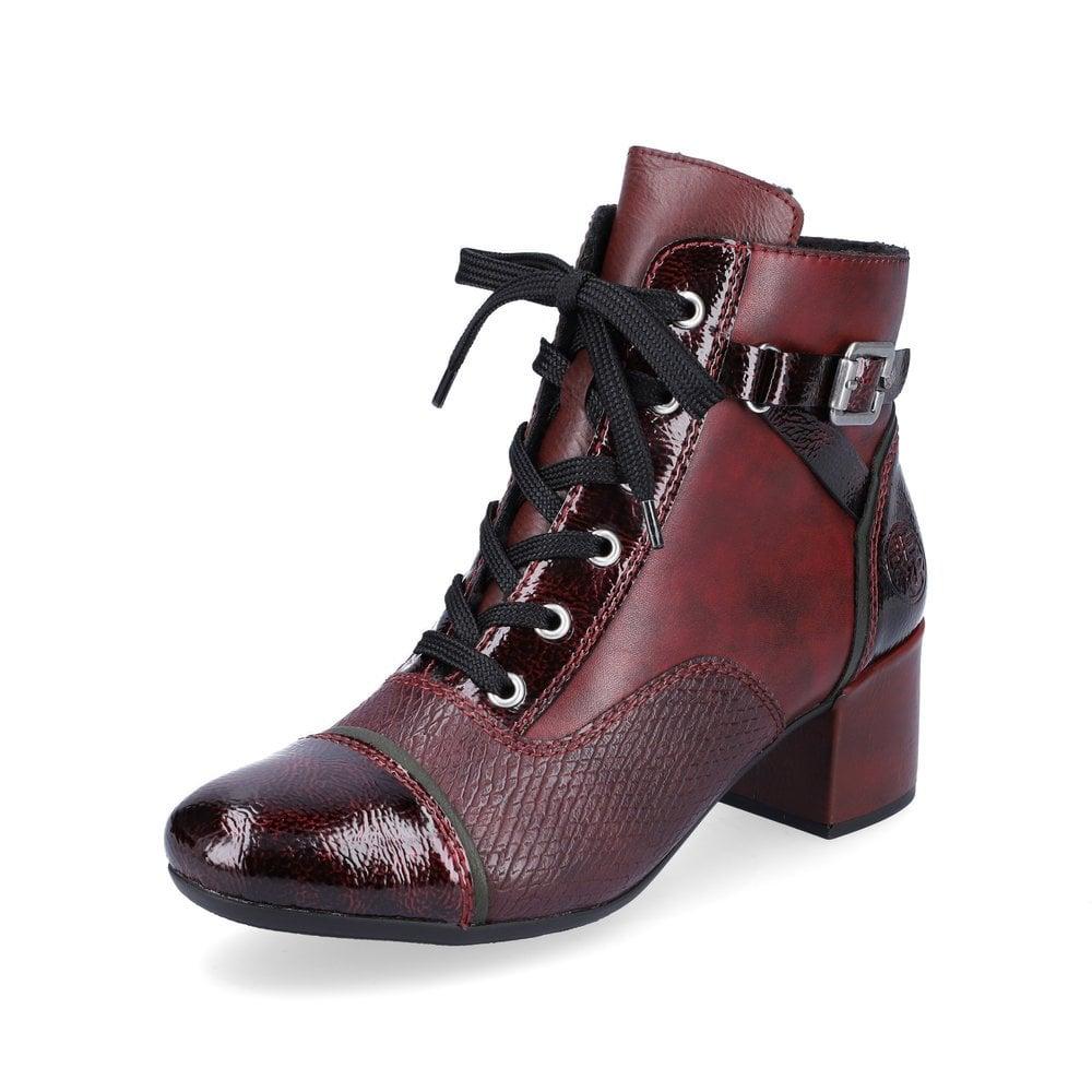 Rieker 70201-35 Sarah Womens Boots - Red - Beales department store