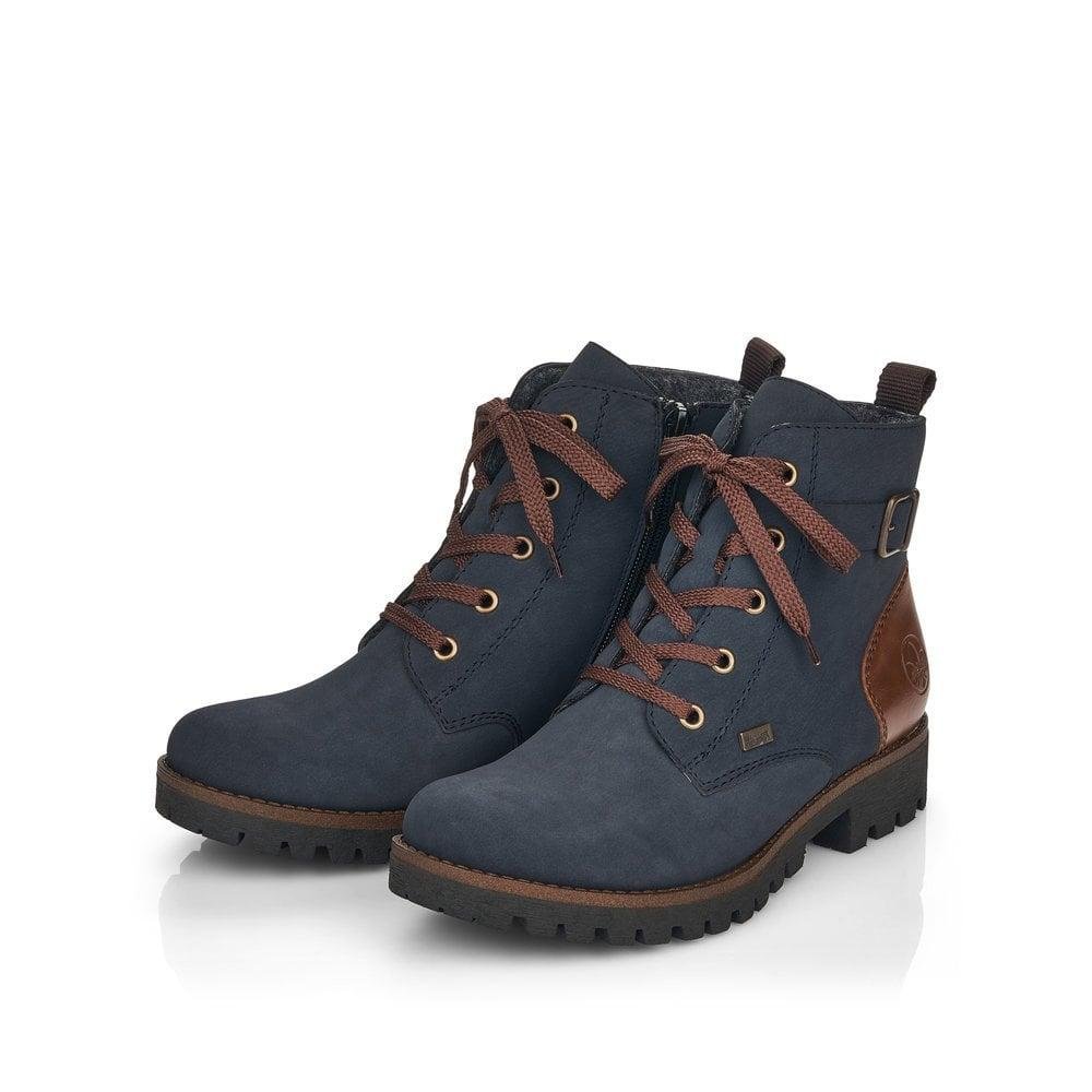 Rieker 78502-14 Payton Womens Boots - Blue - Beales department store