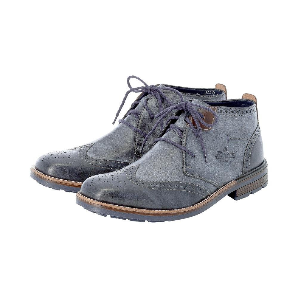 Rieker B1343-14 Jonny Men's Ankle Boot - Blue - Beales department store