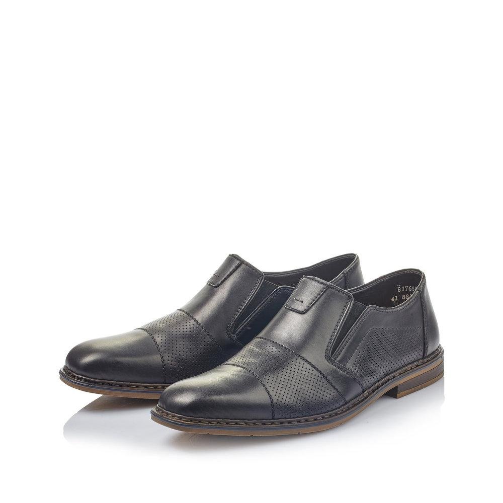 Rieker B1765-00 Men's Jason Black Slip On Shoes - Beales department store