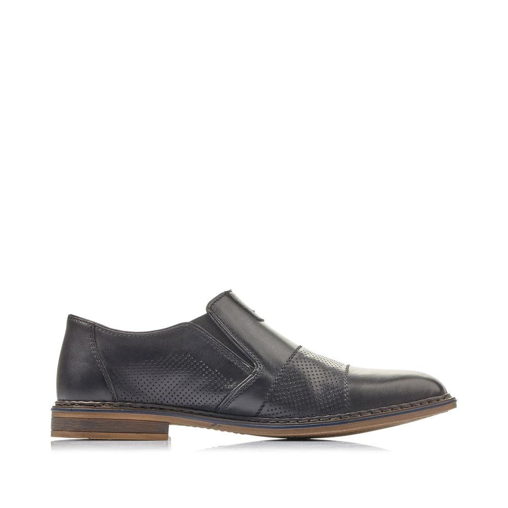 Rieker B1765-00 Men's Jason Black Slip On Shoes - Beales department store