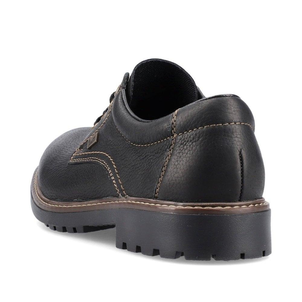 Rieker B4610-00 Rocky Mens Lace-Up Shoes - Black - Beales department store