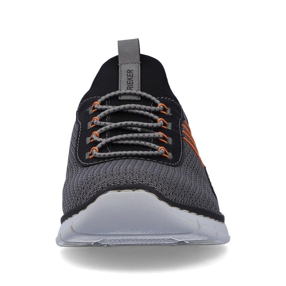 Rieker B7753-42 Timo Mens Trainers - Grey Combi - Beales department store