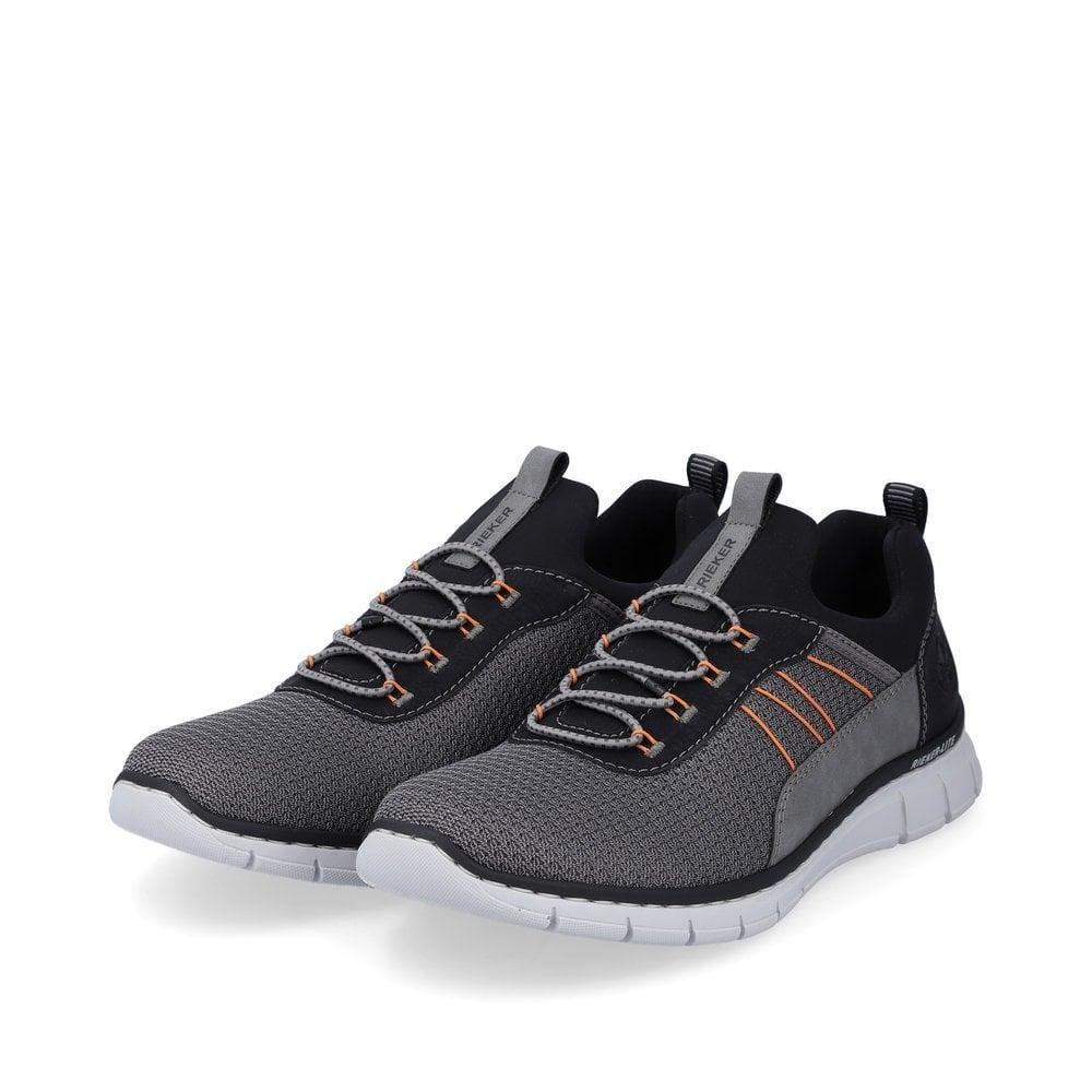 Rieker B7753-42 Timo Mens Trainers - Grey Combi - Beales department store