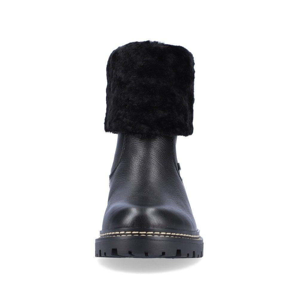 Rieker D0B71-01 Stefanie Womens Boots - Black - Beales department store