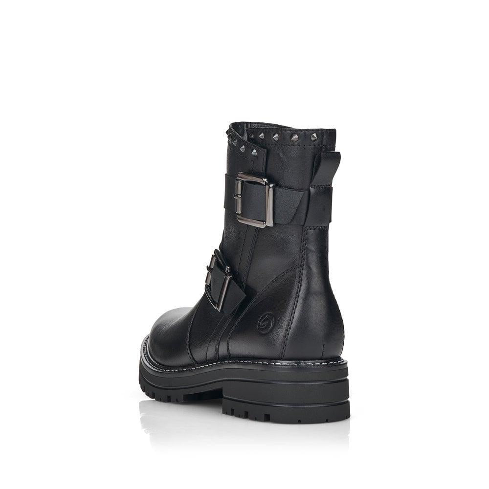 Rieker Hazel Ladies Black Ankle Boots Black - Beales department store