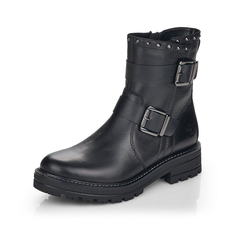 Rieker Hazel Ladies Black Ankle Boots Black - Beales department store