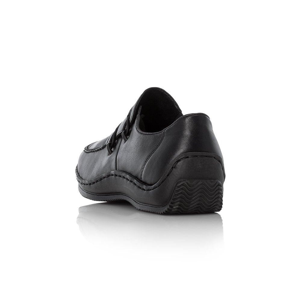 Rieker L1751-00 Celia Ladies Slip-On Shoes - Black - Beales department store
