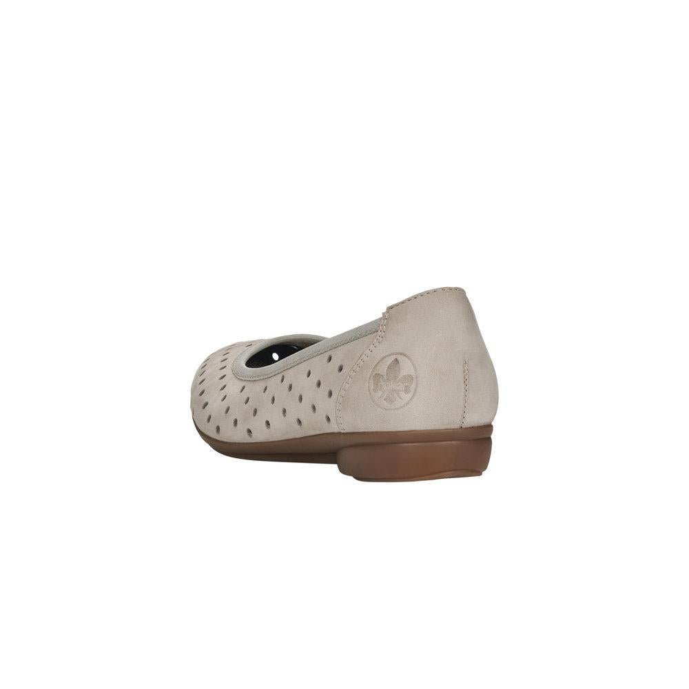 Rieker L8355-40 Ladies Anita Beige Slip On Shoes - Beales department store