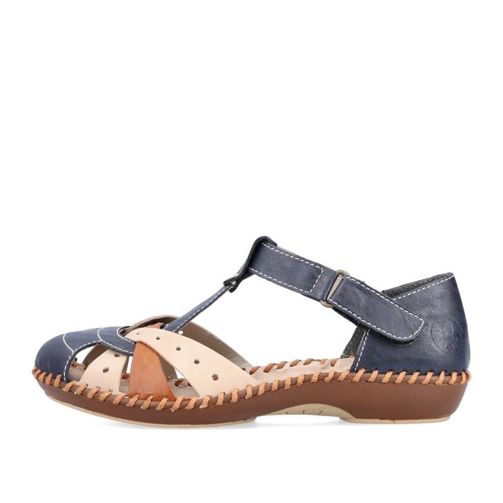 Rieker M1655-14 Desideria Womens Sandals - Blue Combination - Beales department store