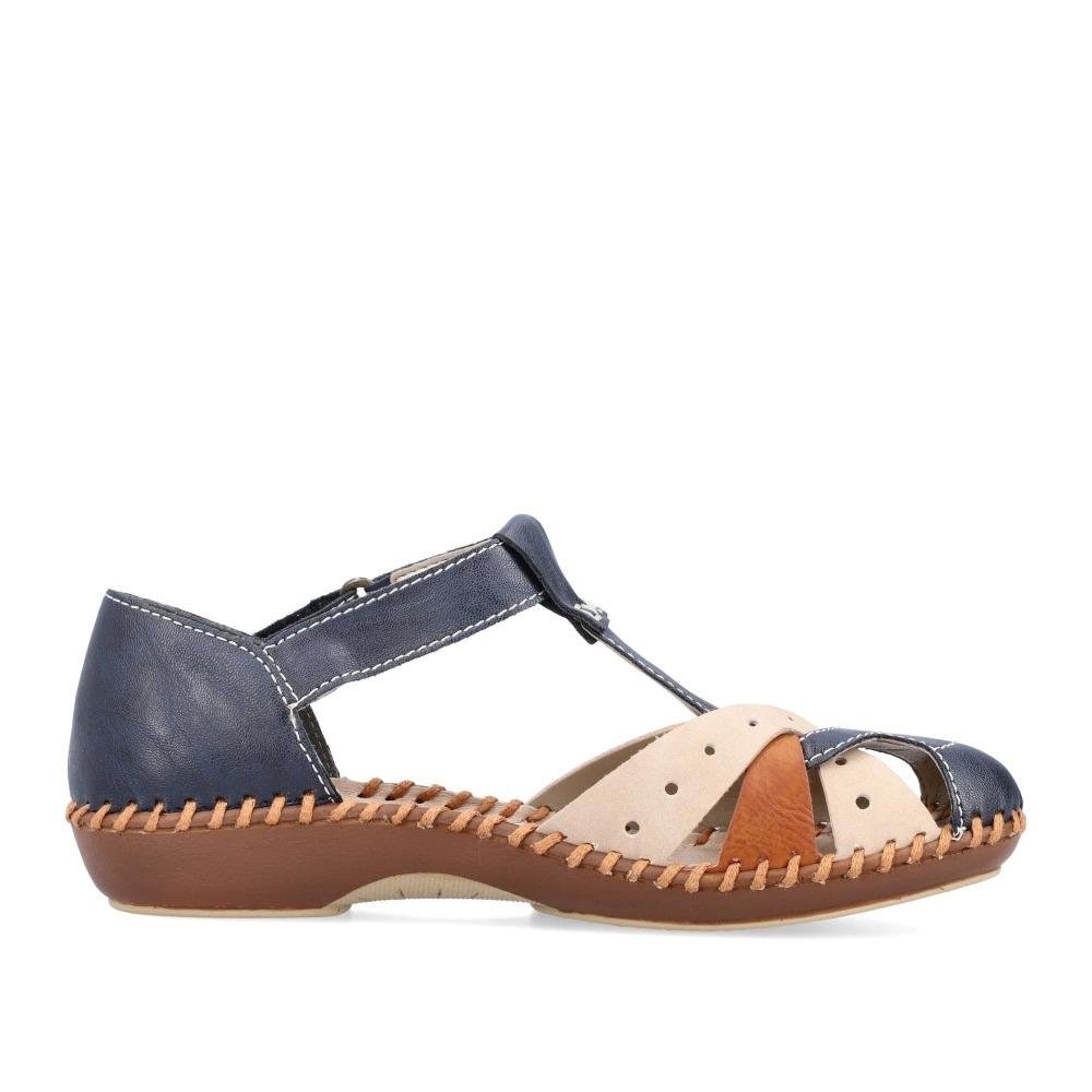Rieker M1655-14 Desideria Womens Sandals - Blue Combination - Beales department store