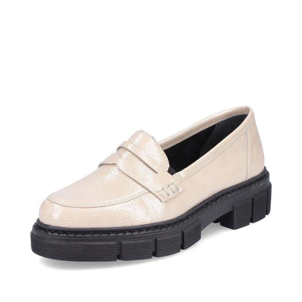 Rieker M3862-61 Women Slip-On Shoes - Beige - Beales department store