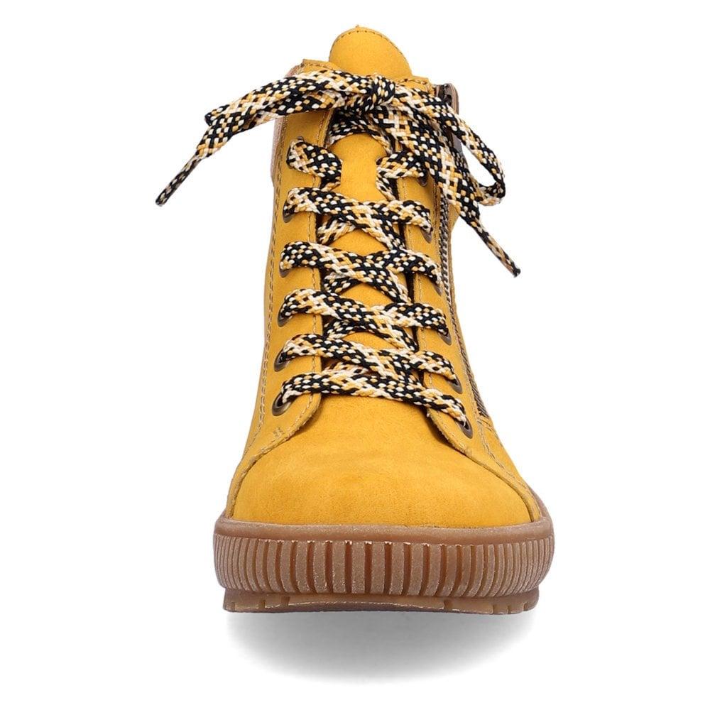 Rieker N0709-68 Maditta Womens Boots - Yellow - Beales department store