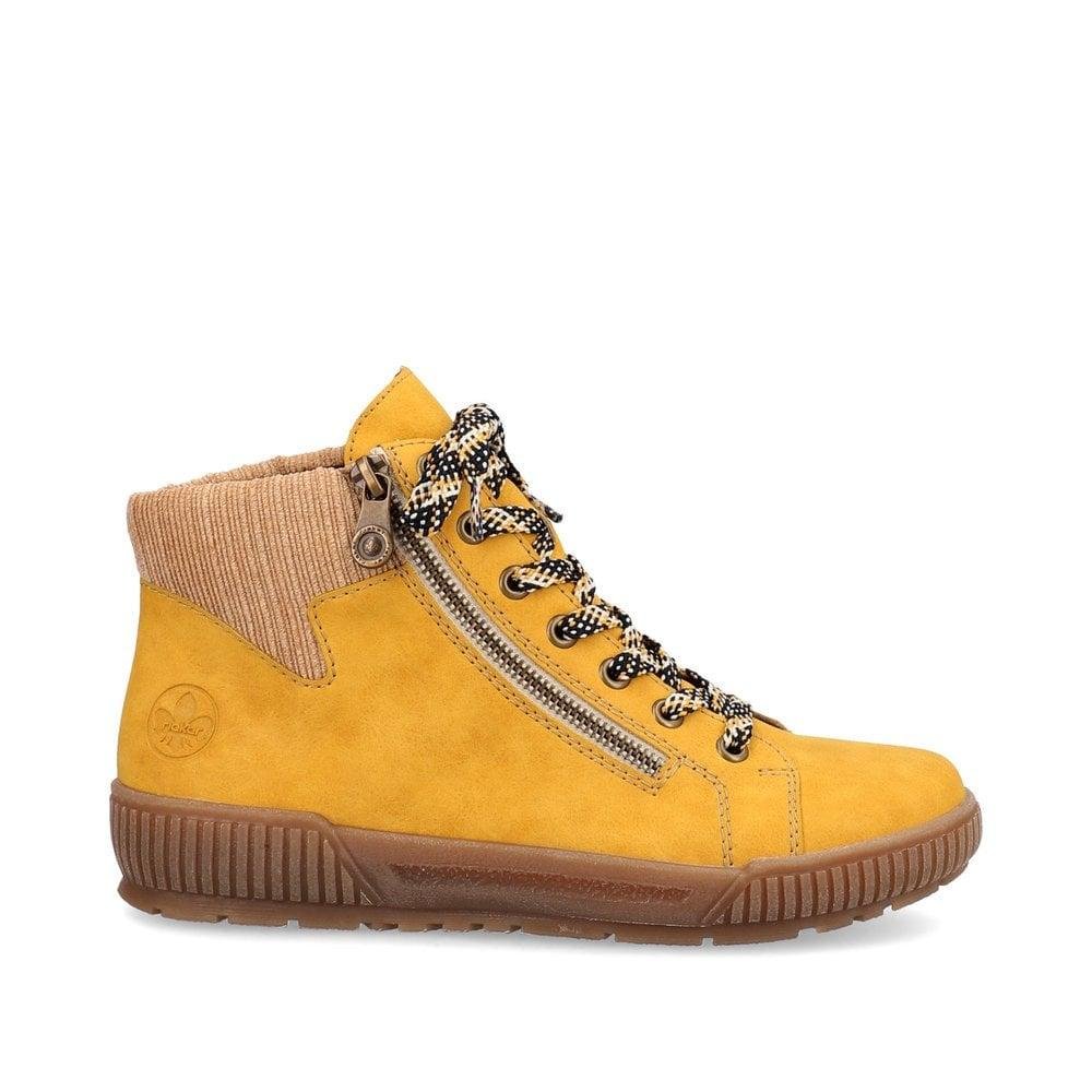 Rieker N0709-68 Maditta Womens Boots - Yellow - Beales department store