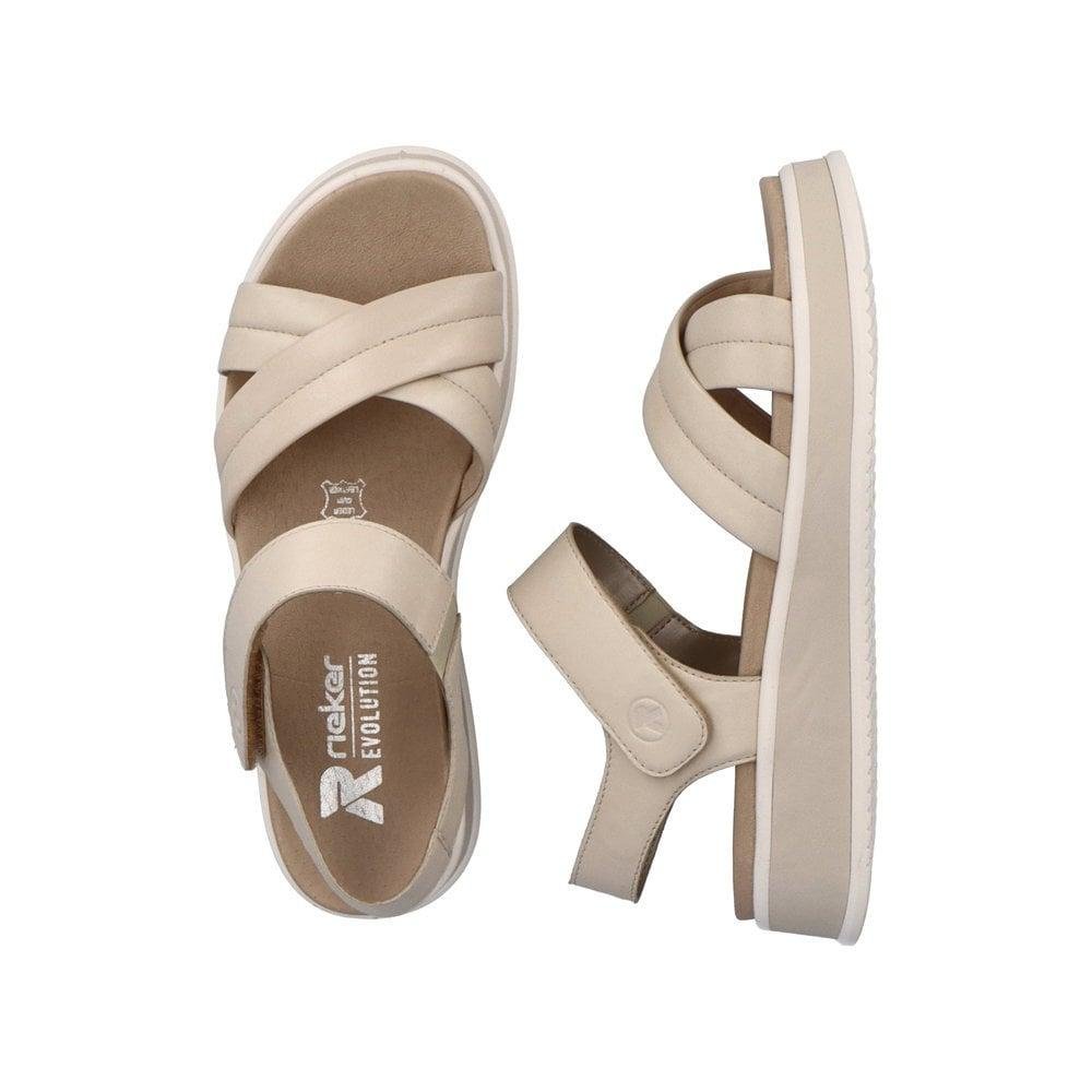 Rieker R-Evolution W0801-80 Meg Womens Sandals - Beige - Beales department store