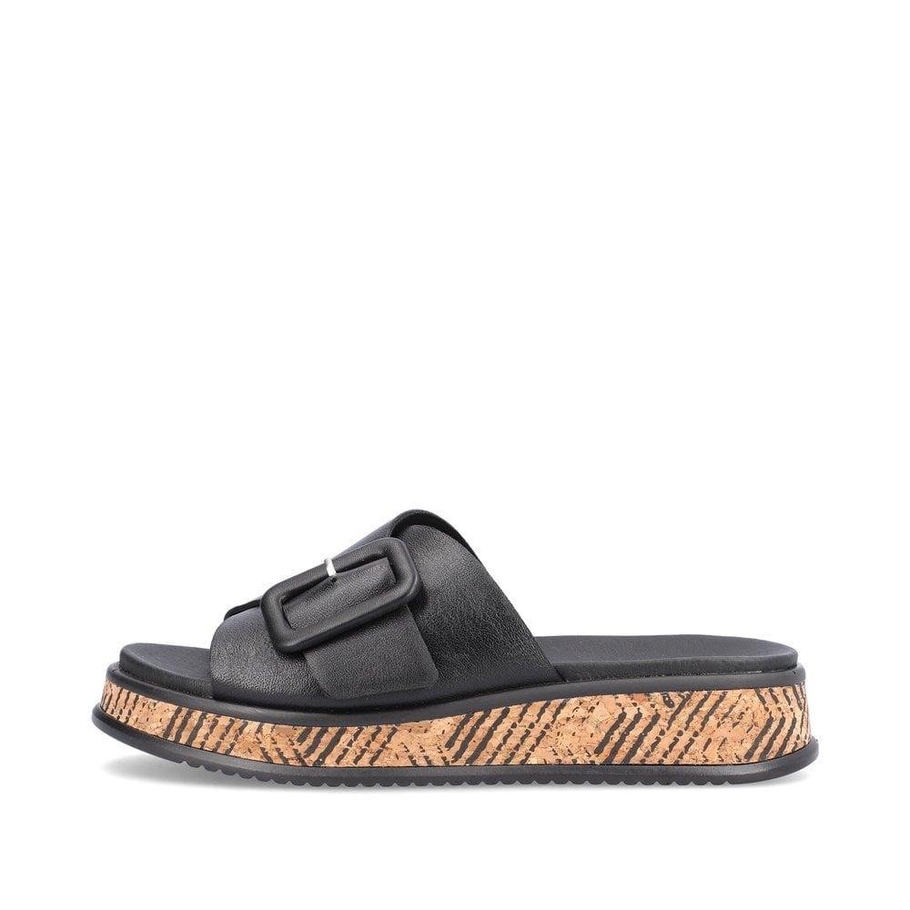 Rieker R-Evolution W0803-00 Meg Womens Sandals - Black - Beales department store