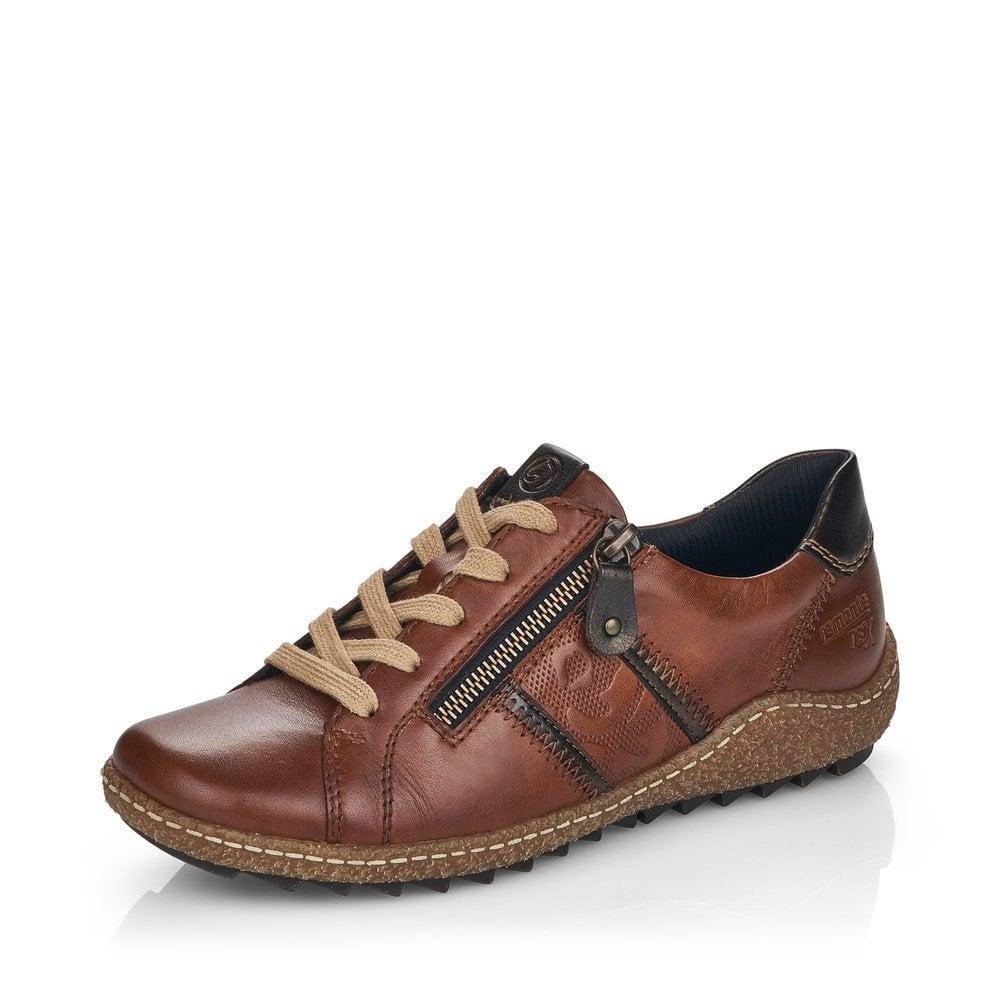 Rieker R470622 Liv Womens shoes brown combination - Beales department store