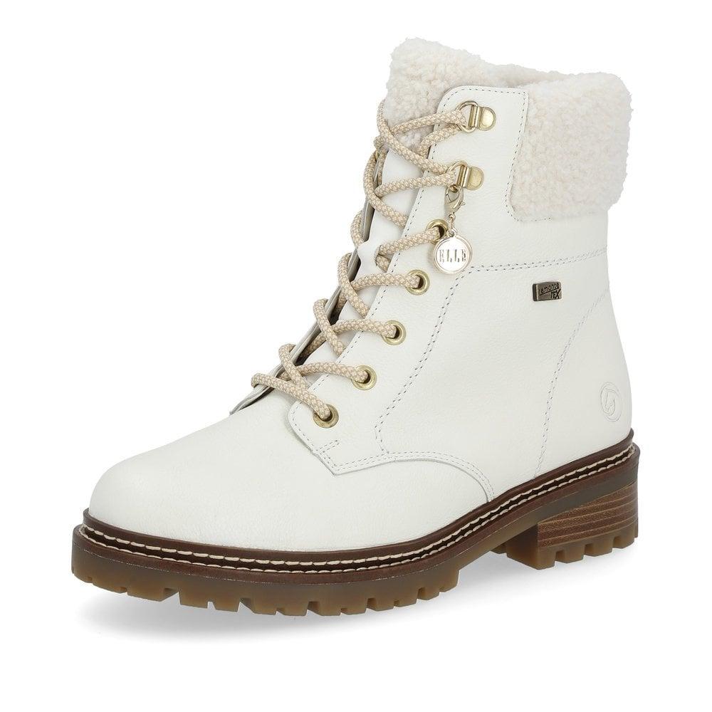 Rieker Remonte D0B74-81 Stefanie Womens Boots - White - Beales department store