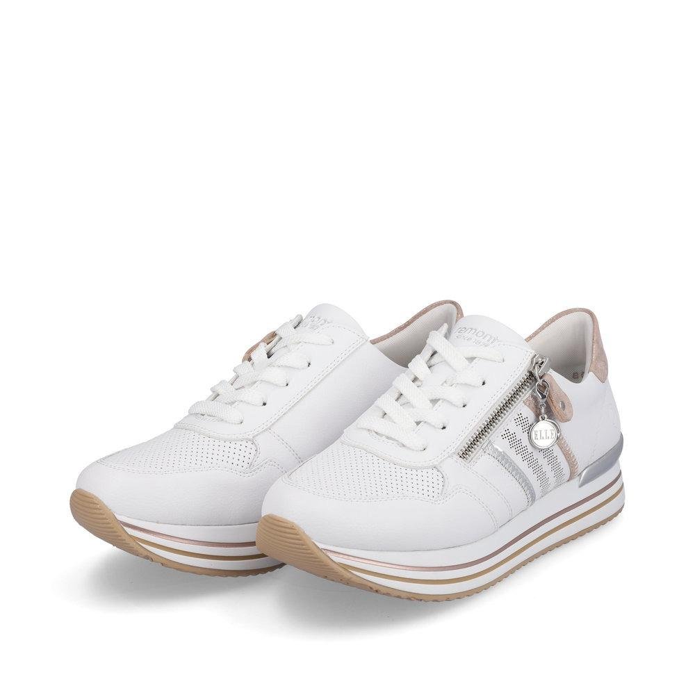 Rieker Remonte D1318-80 Narcissa Womens Shoes - White Combination - Beales department store