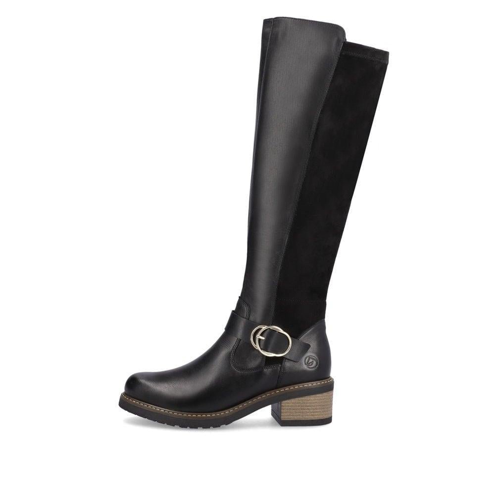 Rieker Remonte D1A73-01 Aida Womens Boots - Black - Beales department store