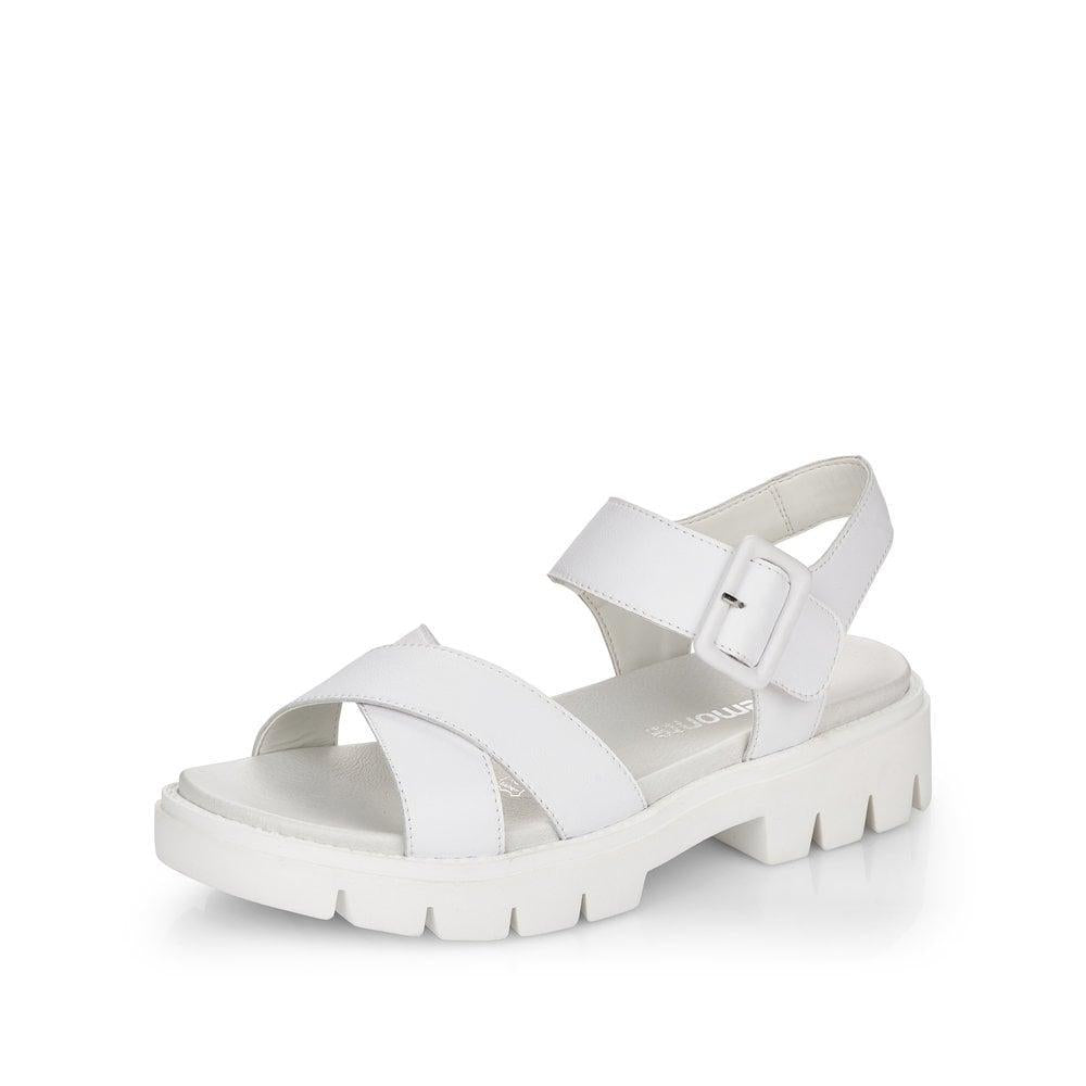 Rieker Remonte D7950-80 Ladies Sandals - White - Beales department store