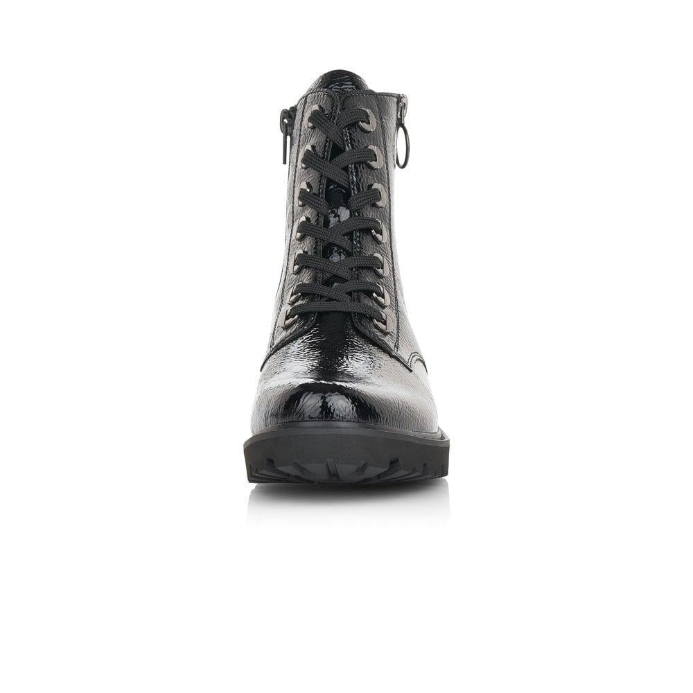 Rieker Remonte D8671-02 Ladies Zipper Boots - Black - Beales department store